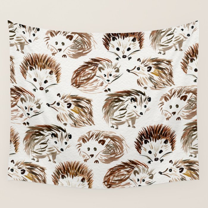 Hedgehogs Wall Tapestry Gallery Image 1