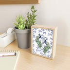 Chinoiserie Peacock Blue & White Floral Mini Art Print Gallery Image 2