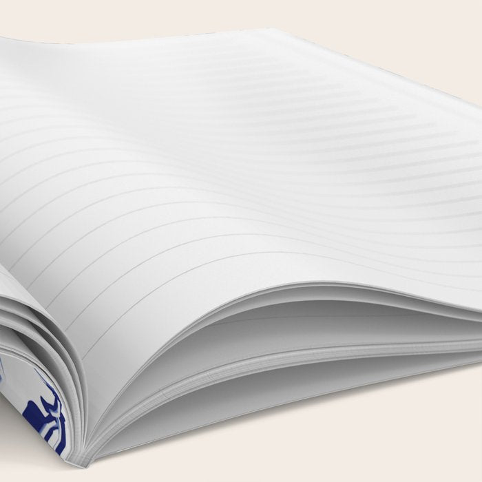 Chinoiserie Peacock Blue & White Floral Notebook Gallery Image 2