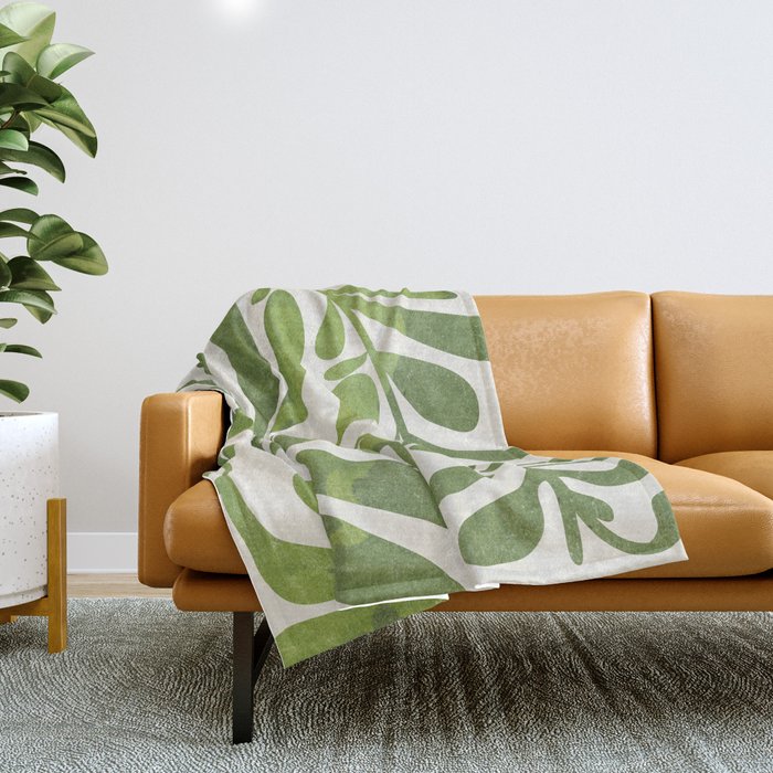 Abstract Plant 3/3 Throw Blanket Gallery Image 1