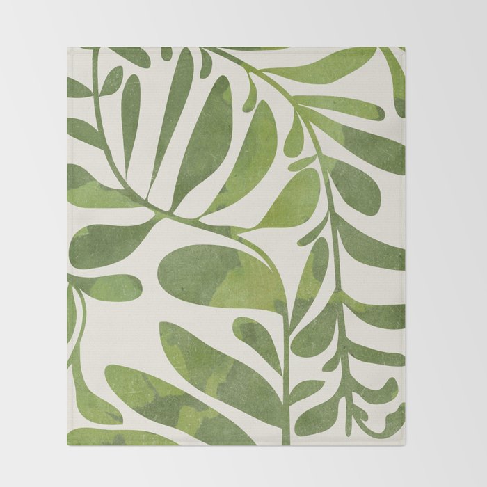Abstract Plant 3/3 Throw Blanket Gallery Image 2