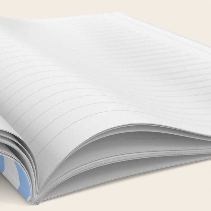 Pastel Blue Twisted Swirl Checkered Squares  Notebook Gallery Image 2