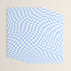 Pastel Blue Twisted Swirl Checkered Squares  Wrapping Paper Gallery Image 3