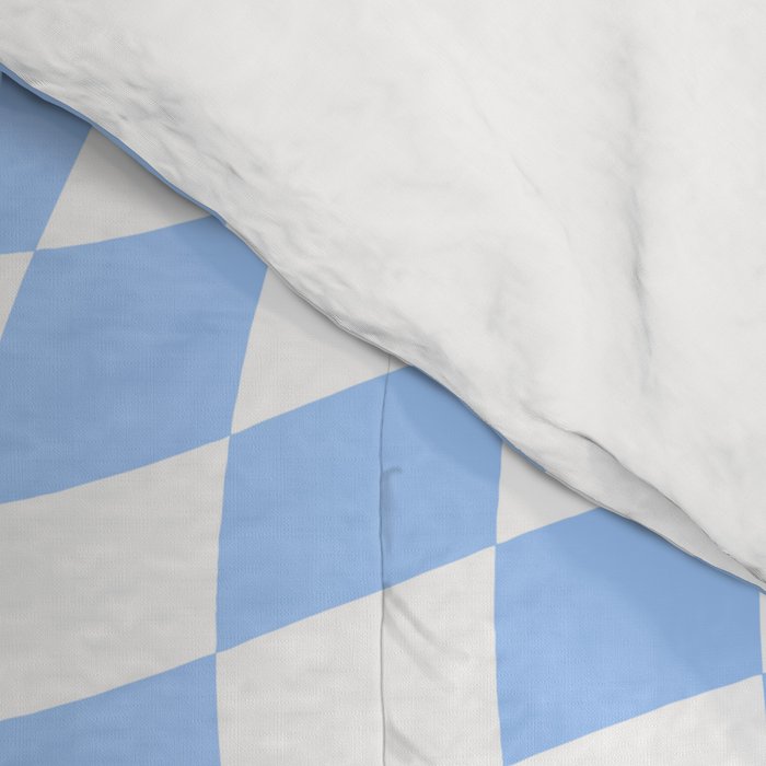 Pastel Blue Twisted Swirl Checkered Squares  Comforter Gallery Image 4