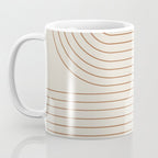 Minimal Line Curvature VI Earthy Natural Mid Century Modern Arch Abstract Coffee Mug Gallery Image 3