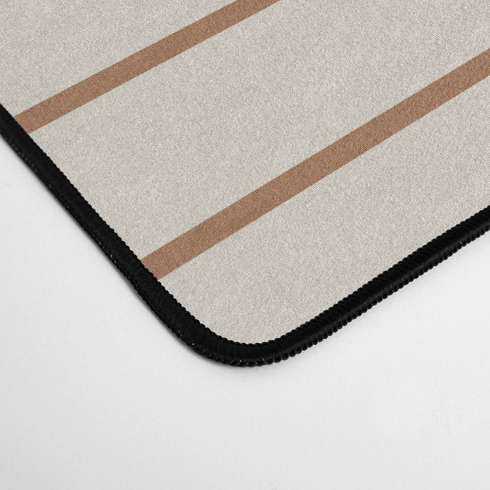 Minimal Line Curvature VI Earthy Natural Mid Century Modern Arch Abstract Desk Mat Gallery Image 4
