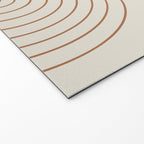 Minimal Line Curvature VI Earthy Natural Mid Century Modern Arch Abstract Welcome Mat Gallery Image 2