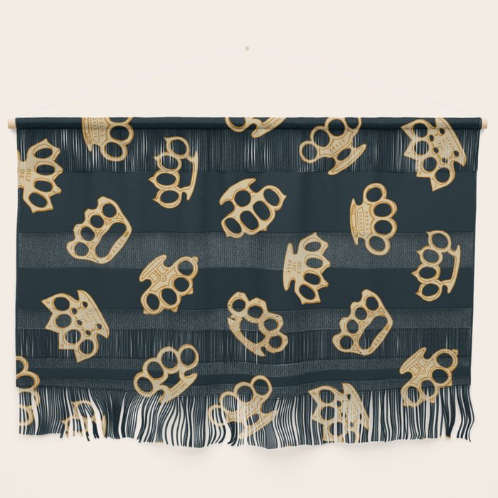 Brass Knuckles With Good Thoughts Wall Hanging Gallery Image 1
