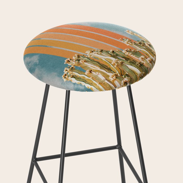 Cactus and Rainbow #2 Stool Gallery Image 2