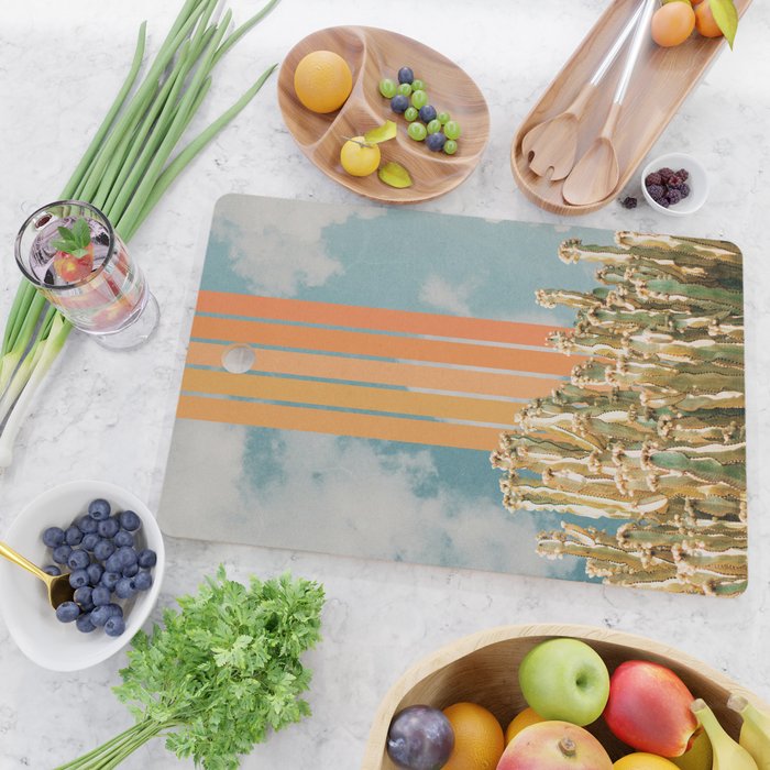 Cactus and Rainbow #2 Cutting Board Gallery Image 2