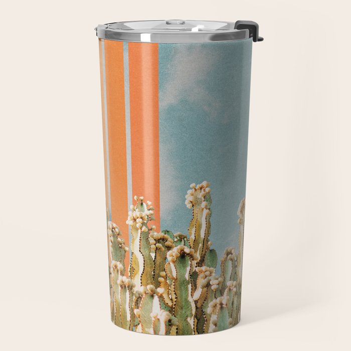 Cactus and Rainbow #2 Travel Mug Gallery Image 2