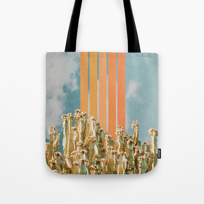Cactus and Rainbow #2 Tote Bag Gallery Image 1