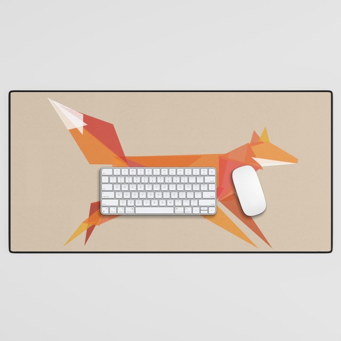 Fractal geometric fox Desk Mat Gallery Image 1
