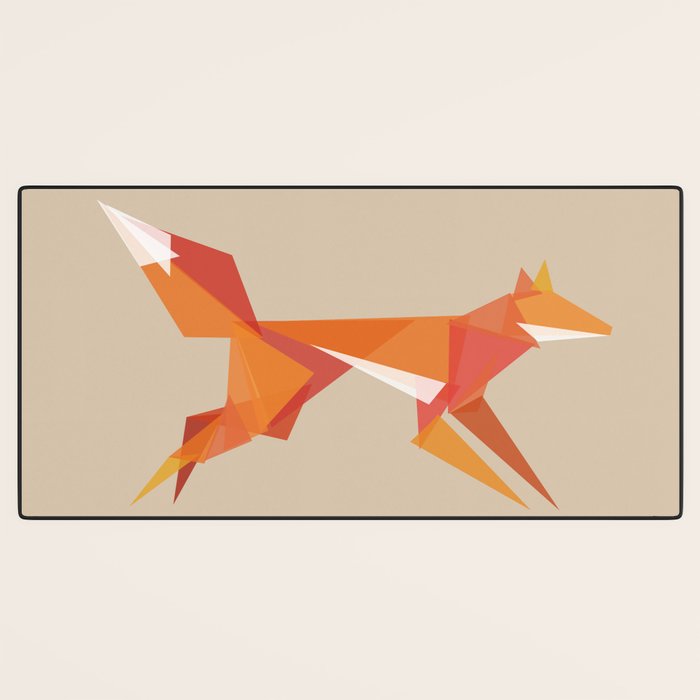 Fractal geometric fox Desk Mat Gallery Image 3