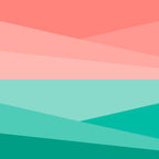 Geometric Triangles VII Pink and Green Coffee Mug Gallery Image 2
