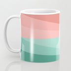 Geometric Triangles VII Pink and Green Coffee Mug Gallery Image 3