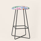 Christmas Retro Floral  Stool Gallery Image 1
