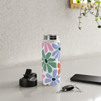 Christmas Retro Floral  Water Bottle Gallery Image 4