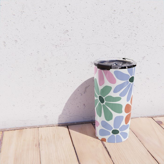 Christmas Retro Floral  Travel Mug Gallery Image 4
