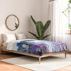 Monet : Poplars Lavender Periwinkle Deep Blue Comforter Gallery Image 2