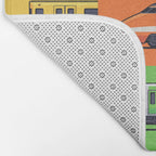 World Trains Grid Pattern Bath Mat Gallery Image 2