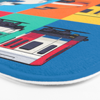 World Trains Grid Pattern Bath Mat Gallery Image 3