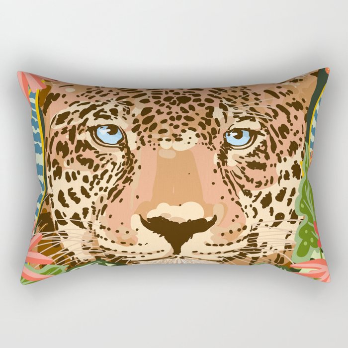 Peek A Boo Leopard Rectangular Pillow Gallery Image 2