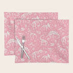 Excavated Dinosaur Fossils in Candy Pink Placemat Gallery Image 1