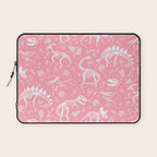 Excavated Dinosaur Fossils in Candy Pink Laptop Sleeve Gallery Image 1