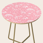 Excavated Dinosaur Fossils in Candy Pink Side Table Gallery Image 2