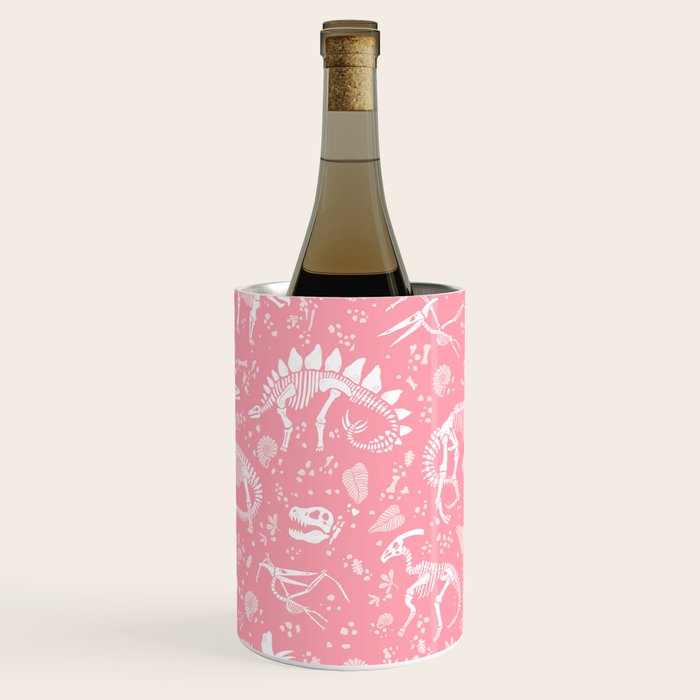 Excavated Dinosaur Fossils in Candy Pink Wine Chiller Gallery Image 3