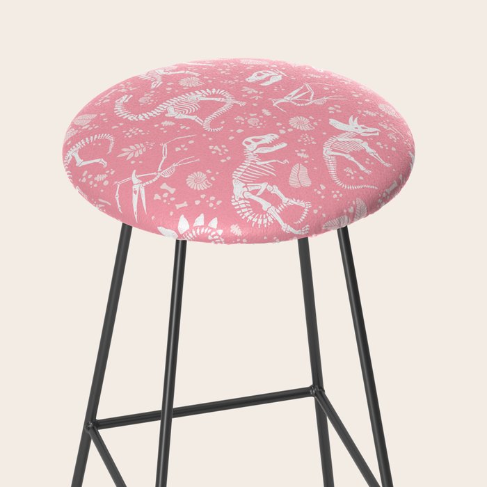 Excavated Dinosaur Fossils in Candy Pink Stool Gallery Image 2