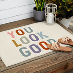 You Look Good, Bathroom Quotes Outdoor Rug Gallery Image 2