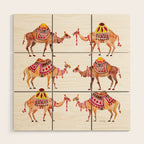 Camel Train Wood Wall Art Gallery Image 1