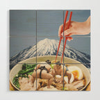 Fuji, Sumo, Ramen // Japan Love Wood Wall Art Gallery Image 1