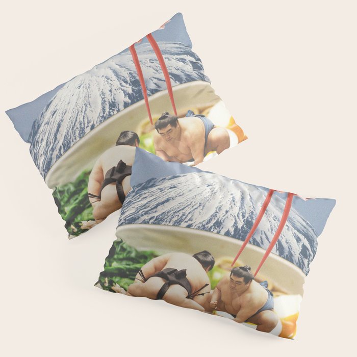 Fuji, Sumo, Ramen // Japan Love Pillow Sham Gallery Image 1