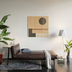 Mid Century Abstract Geometric 8 Wood Wall Art Gallery Image 2