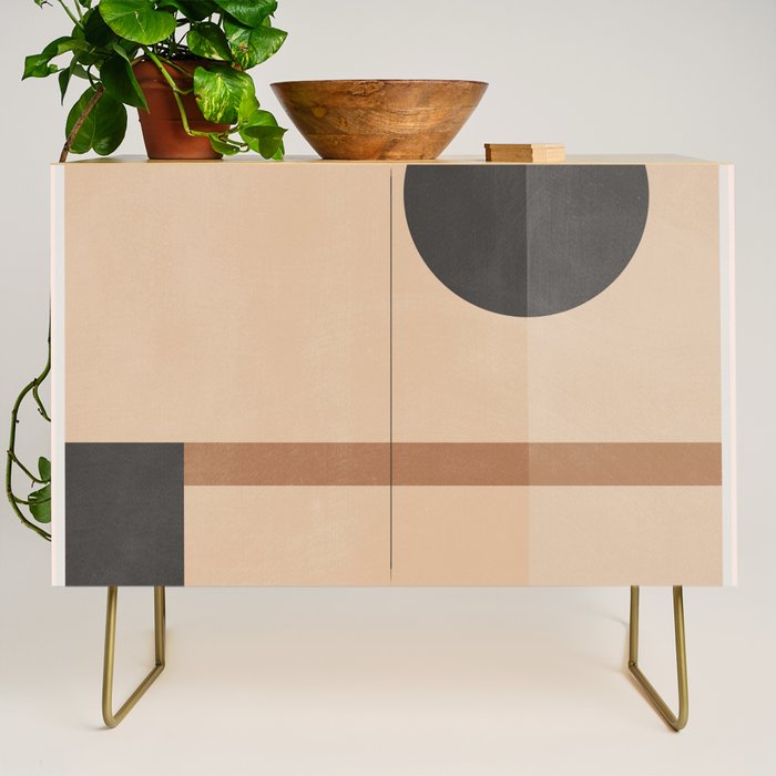 Mid Century Abstract Geometric 8 Credenza Gallery Image 1