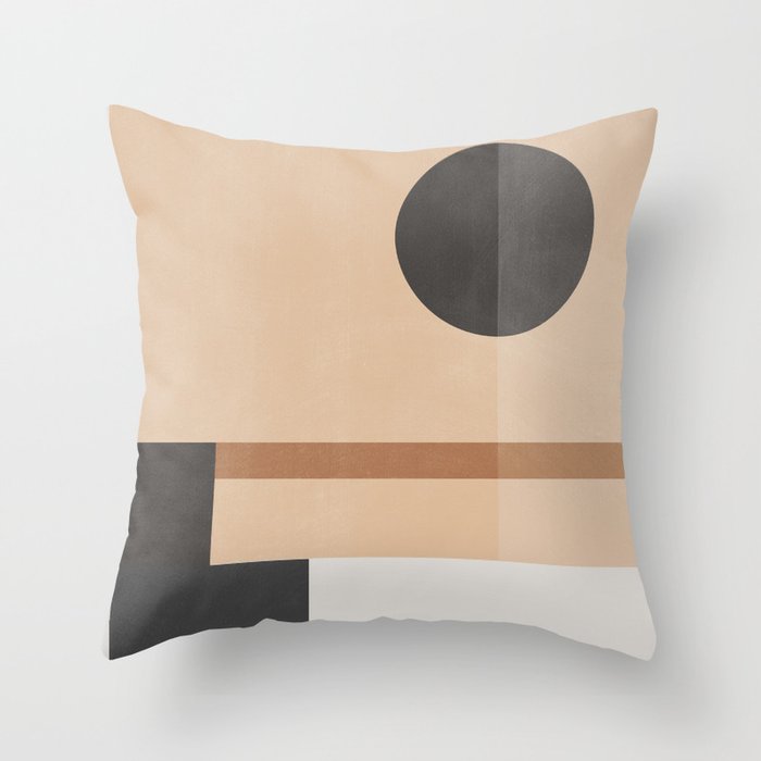 Mid Century Abstract Geometric 8 Throw Pillow Gallery Image 1