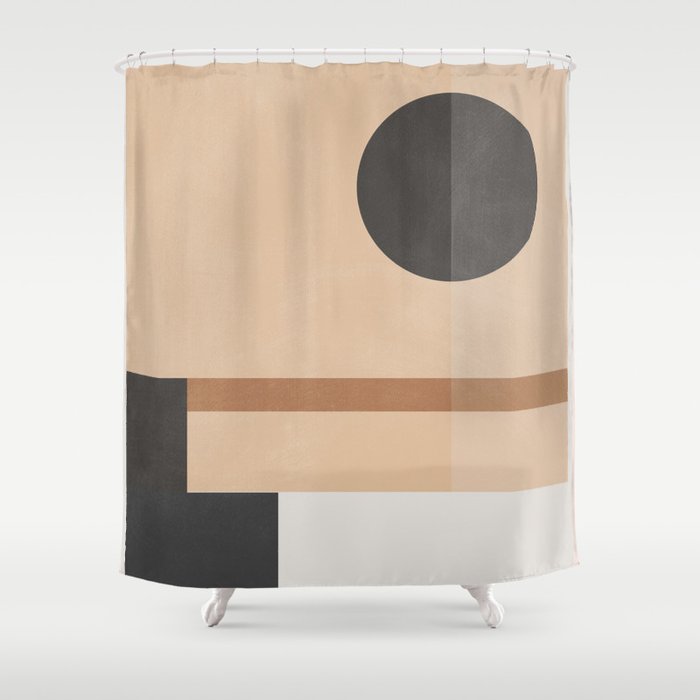Mid Century Abstract Geometric 8 Shower Curtain Gallery Image 1
