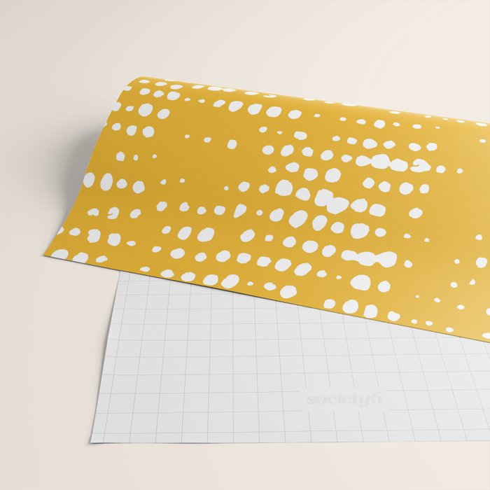 Abstract Spotted Pattern in Yellow Wrapping Paper Gallery Image 2