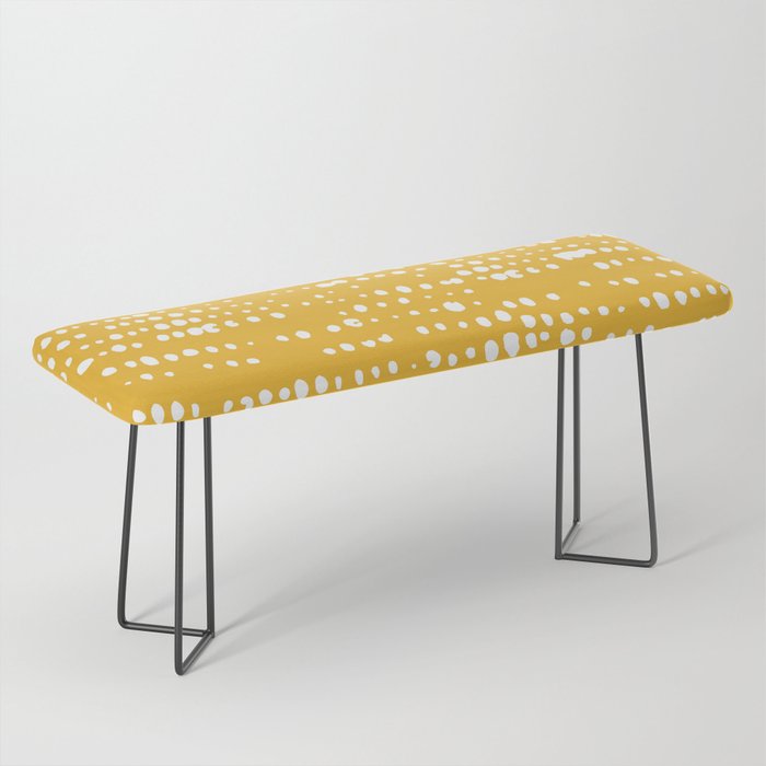 Abstract Spotted Pattern in Yellow Bench Gallery Image 1