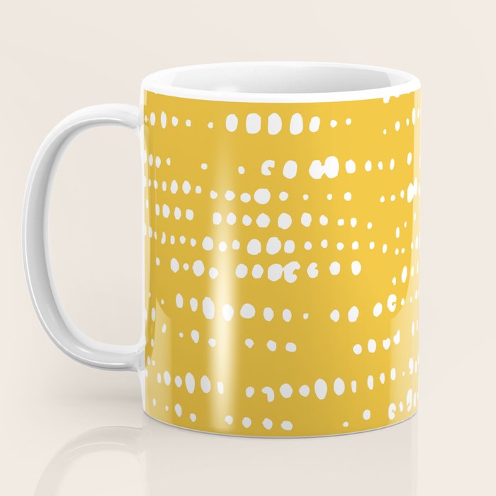 Abstract Spotted Pattern in Yellow Coffee Mug Gallery Image 3