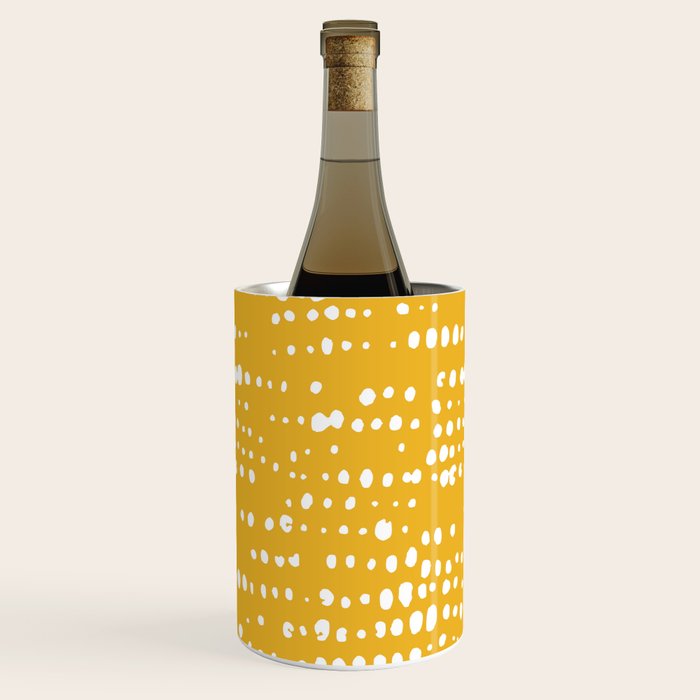 Abstract Spotted Pattern in Yellow Wine Chiller Gallery Image 1