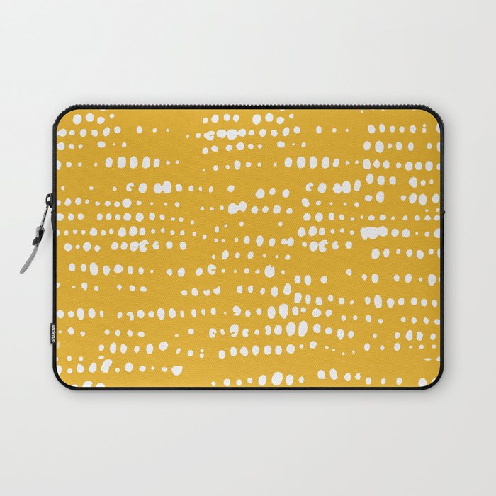Abstract Spotted Pattern in Yellow Laptop Sleeve Gallery Image 1