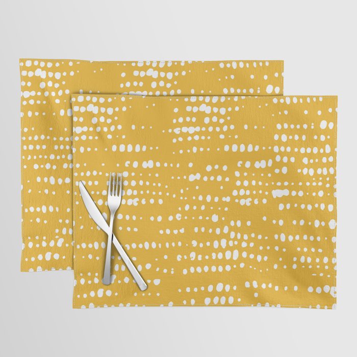Abstract Spotted Pattern in Yellow Placemat Gallery Image 1