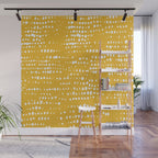 Abstract Spotted Pattern in Yellow Wall Mural Gallery Image 1