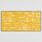 Abstract Spotted Pattern in Yellow Desk Mat Gallery Image 3