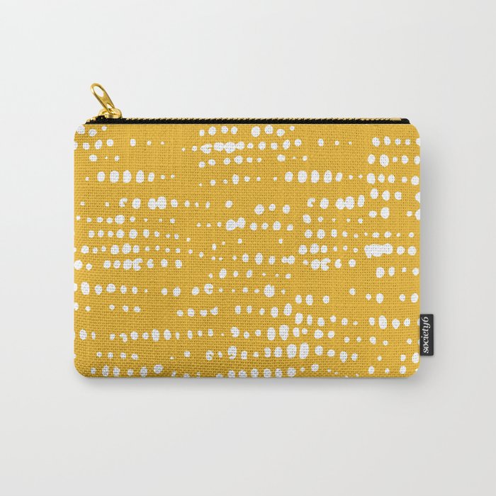 Abstract Spotted Pattern in Yellow Carry All Pouch Gallery Image 1