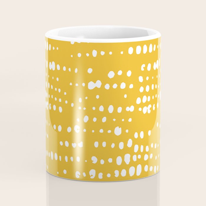 Abstract Spotted Pattern in Yellow Coffee Mug Gallery Image 4